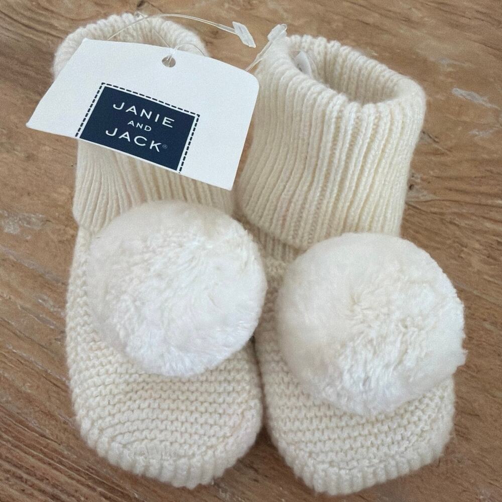 Janie and Jack baby slippers shoes cozy soft blend SZ 4